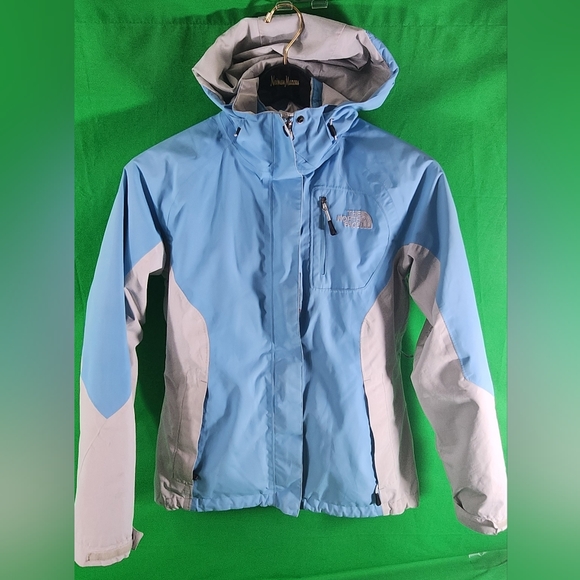 North Face Jacket Hyvent 2-in-1 Shell with Liner Medium BABY BLUE Ski - Picture 1 of 10